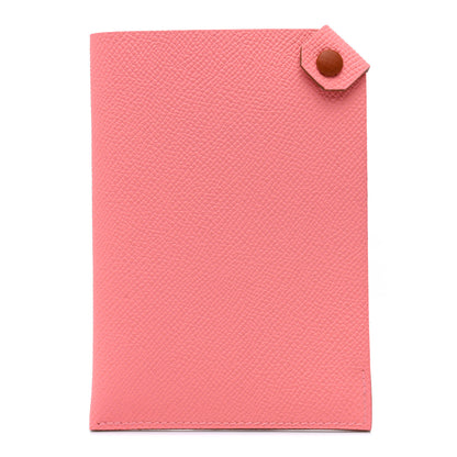 Hermes Epsom Tarmac Dot PM Passport Holder Rose Azalee 1 of 8