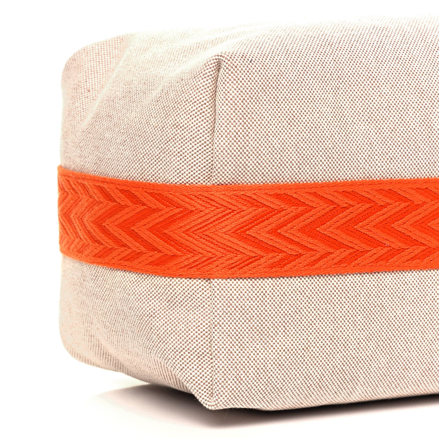 Hermes Canvas Large Bride-A-Brac Pouch Natural Orange 8 of 9