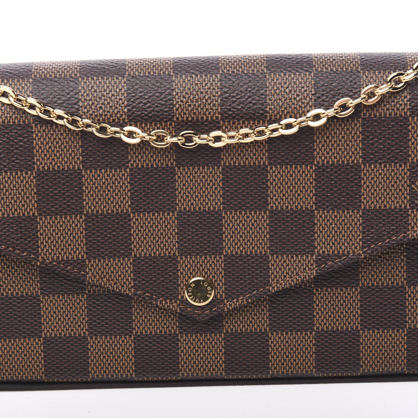 Damier Ebene Pochette Felicie Chain Wallet