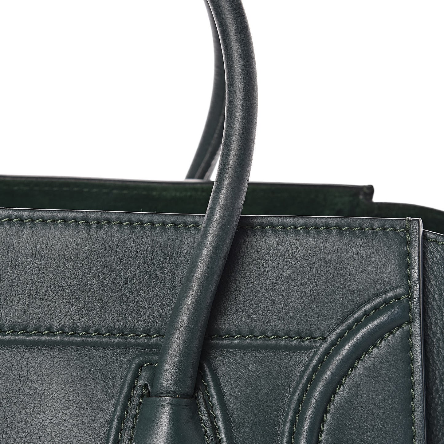 Supple Calfskin Medium Phantom Luggage Bottle Green
