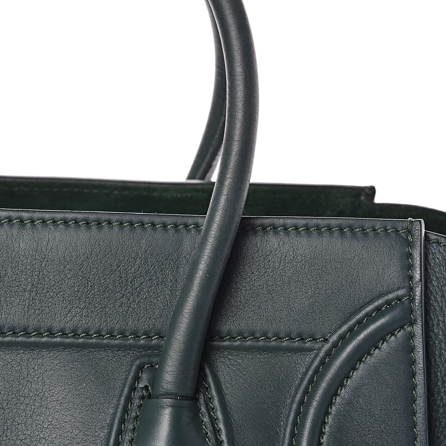 Celine Supple Calfskin Medium Phantom Luggage Bottle Green 9 of 12