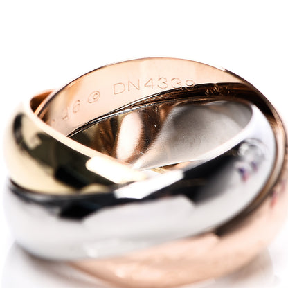 Cartier 18K Pink Yellow White Gold Large Trinity Ring 46 3.75 3 of 4