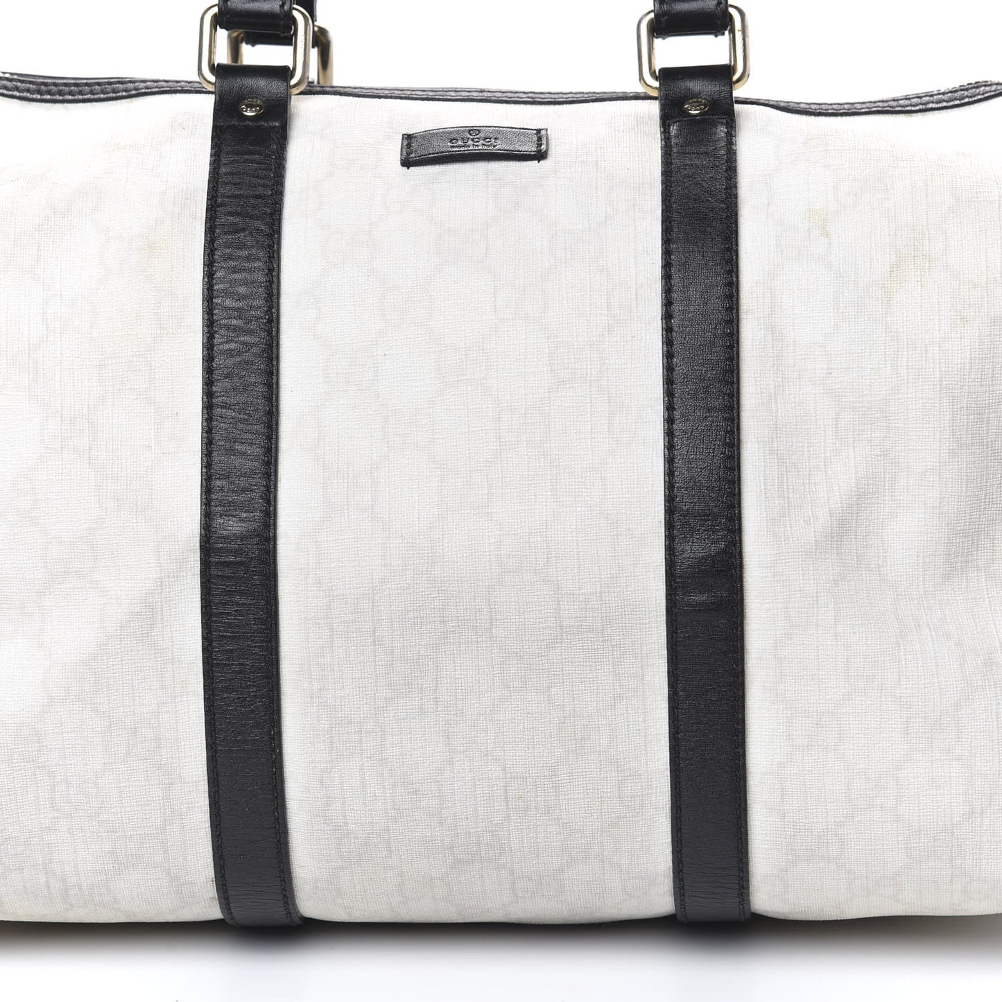 GG Plus Monogram Medium Joy Boston White Black