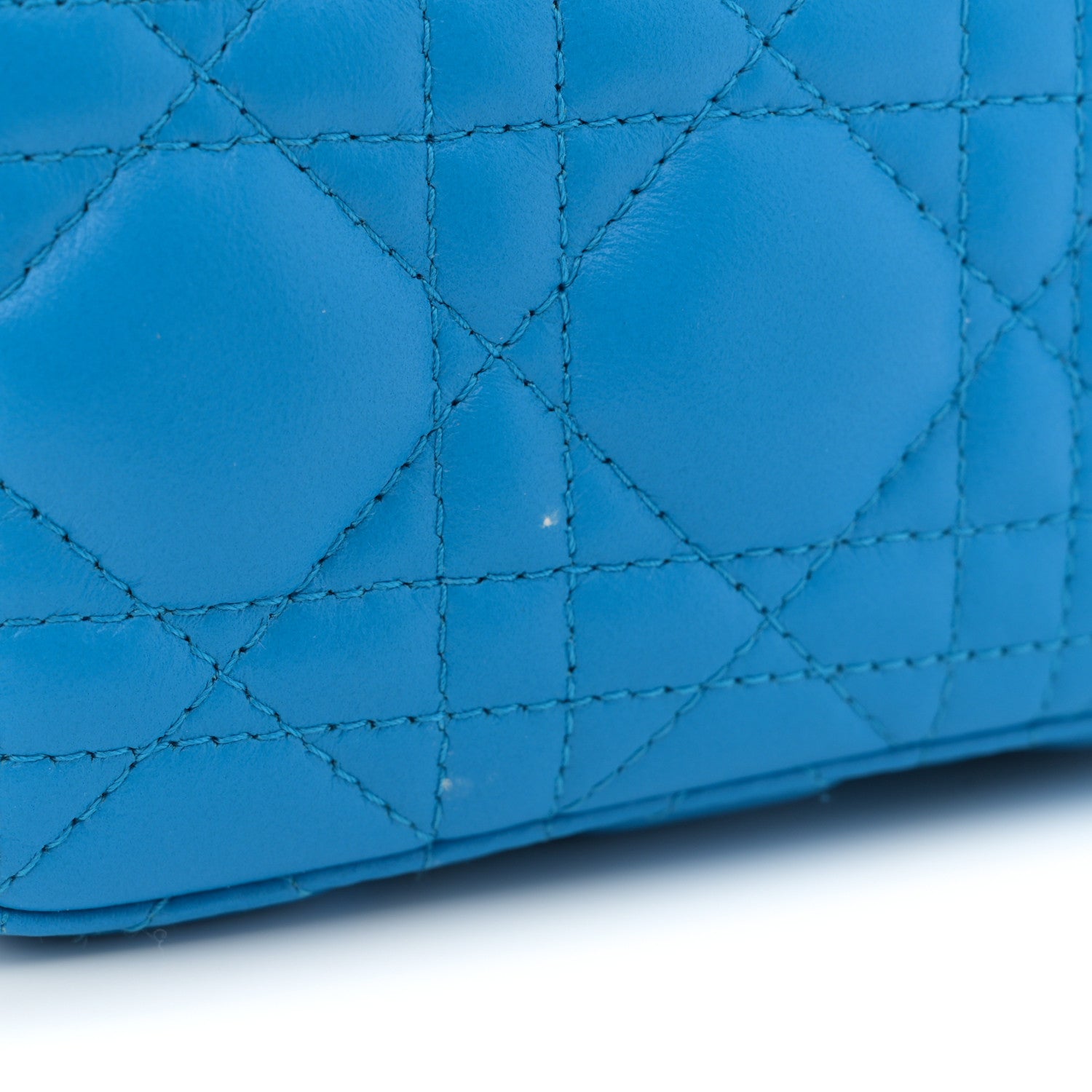 Christian Dior Lambskin Cannage Small Lady Dior Bright Blue 11 of 11