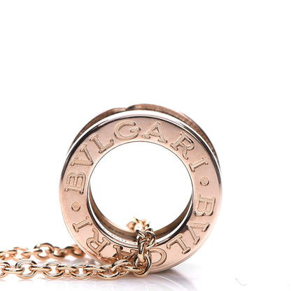 Bulgari 18K Rose Gold Black Ceramic B.Zero1 Pendant Necklace 6 of 9