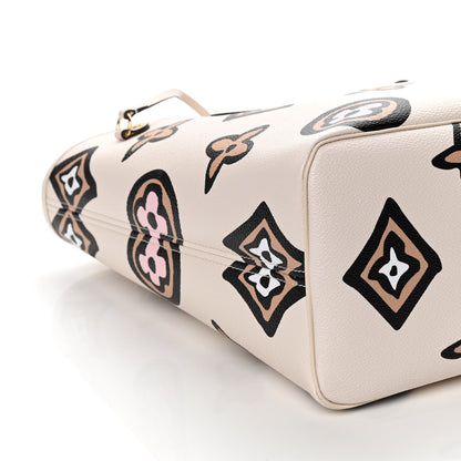 Louis Vuitton Monogram Giant Wild At Heart Neverfull MM Creme 7 of 9