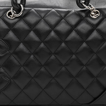 Chanel Calfskin Quilted Large Cambon Bowler Black 8 of 10