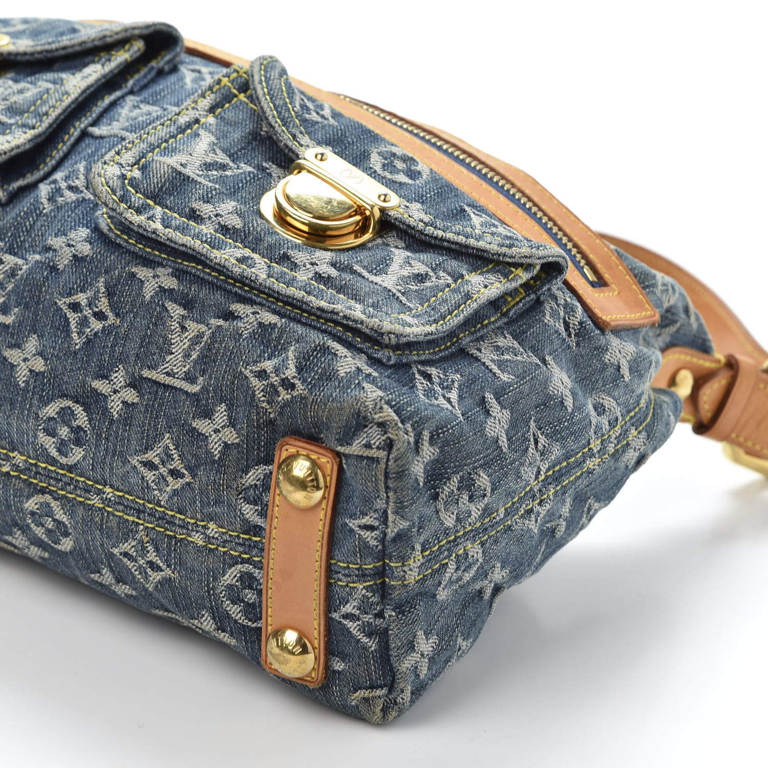 Louis Vuitton Monogram Denim Baggy PM Blue 6 of 8