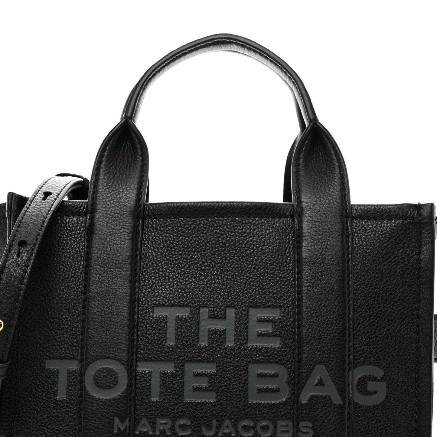Grained Calfskin Small The Tote Bag Black