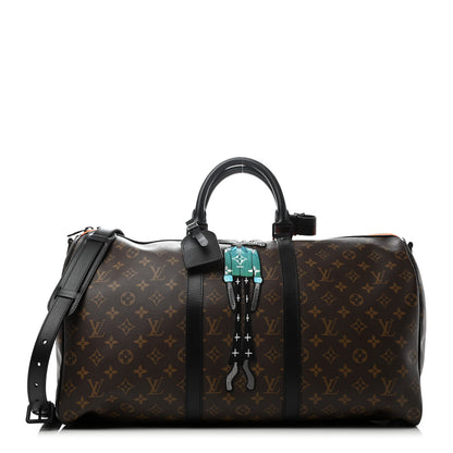 Louis Vuitton Monogram Embroidered Cartoon LV Friends Keepall Bandouliere 50 1 of 4