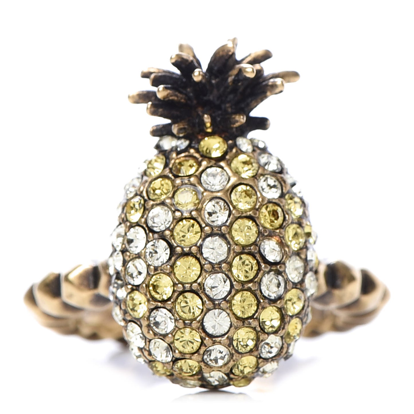 Crystal Pineapple Motif Ring M