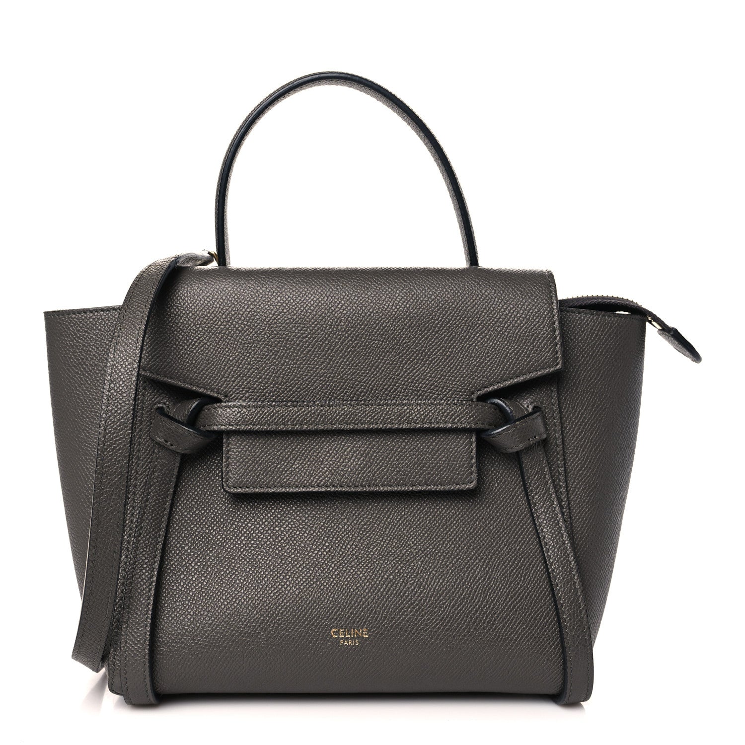 Celine Grained Calfskin Nano Belt Bag Grey 1 of 9