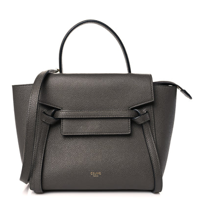 Celine Grained Calfskin Nano Belt Bag Grey 1 of 9