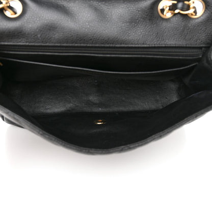 Chanel Caviar Quilted Jumbo Single Flap Black 5 of 13