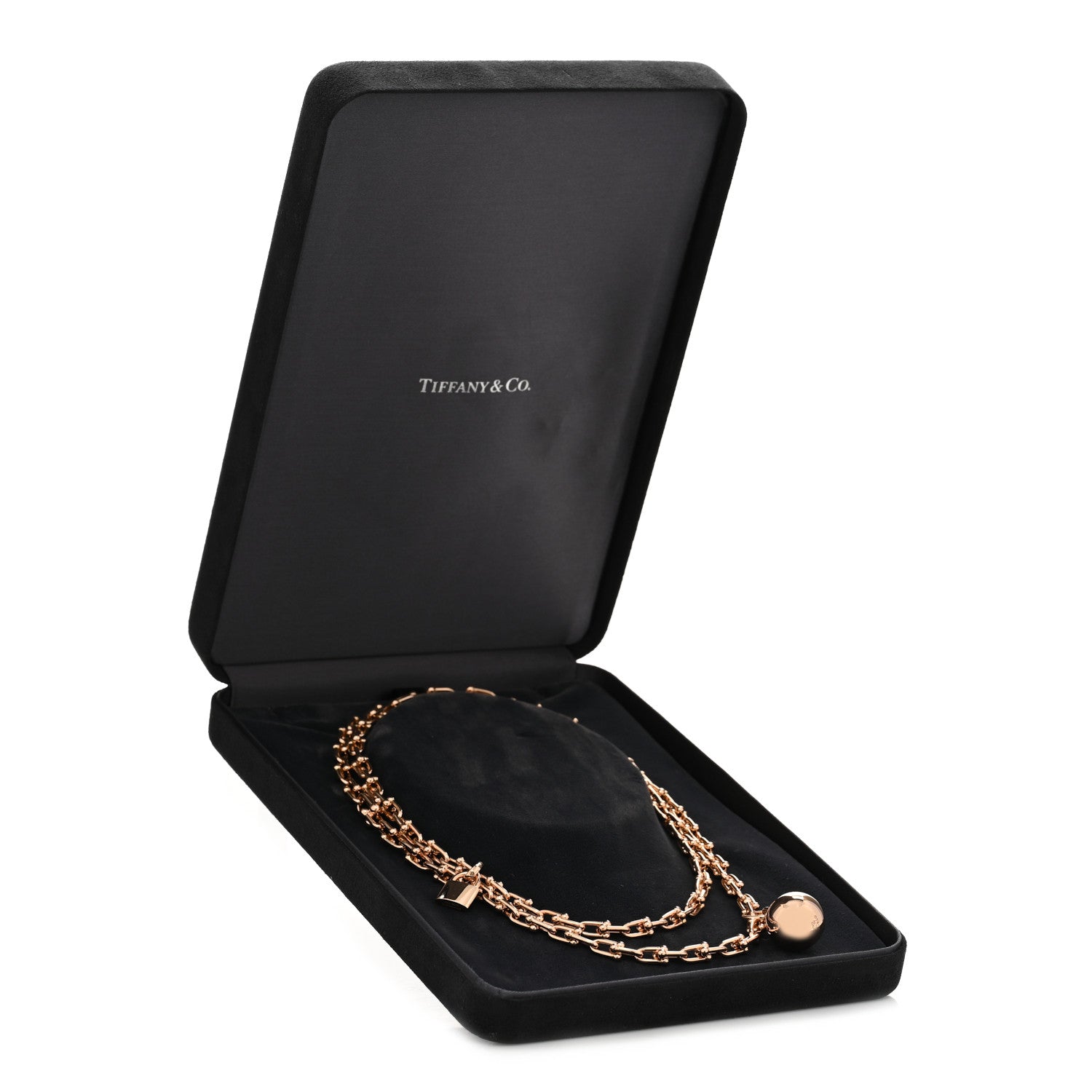 Tiffany 18K Rose Gold HardWear Wrap Necklace 5 of 5