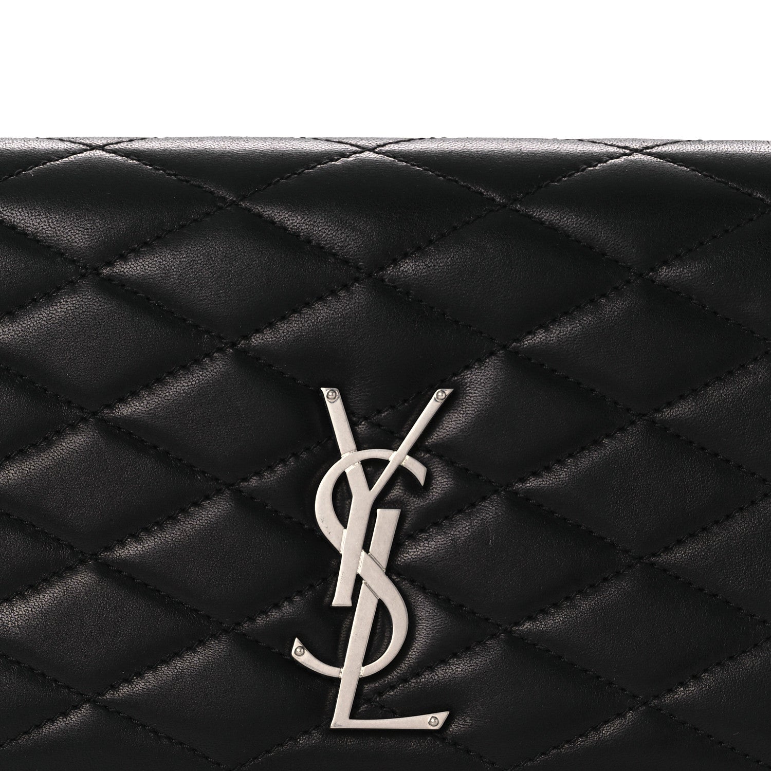 Saint Laurent Lambskin Quilted Kate Clutch Black 8 of 11