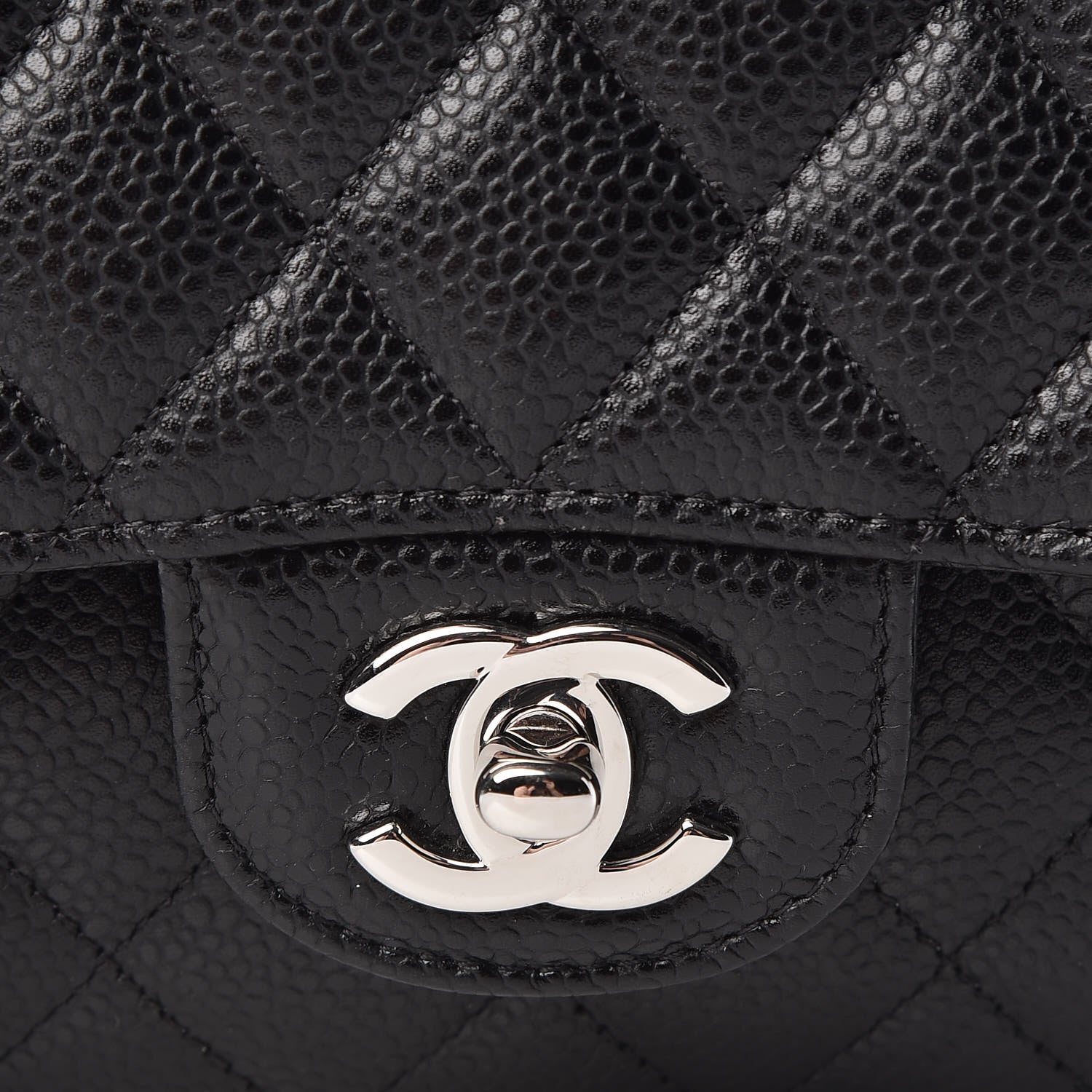 Chanel Caviar Quilted Medium Double Flap Black 10 of 13