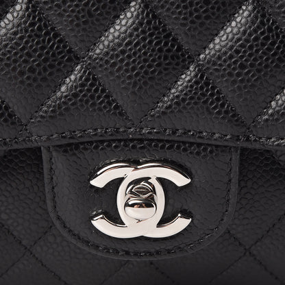Chanel Caviar Quilted Medium Double Flap Black 10 of 13