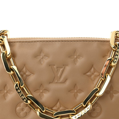 Louis Vuitton Lambskin Embossed Monogram Coussin PM Camel 7 of 9
