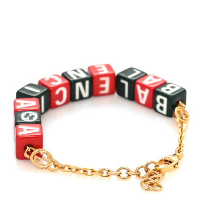 Gucci X BALENCIAGA Resin Symbols Bracelet Green Red 3 of 5