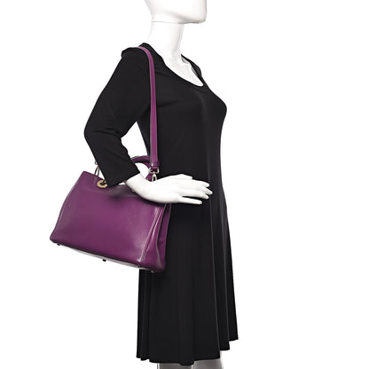 Christian Dior Smooth Calfskin Medium Diorissimo Tote Purple 2 of 17