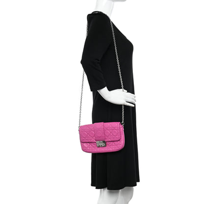 Christian Dior Lambskin Cannage Miss Dior Promenade Pouch Fuchsia 2 of 11