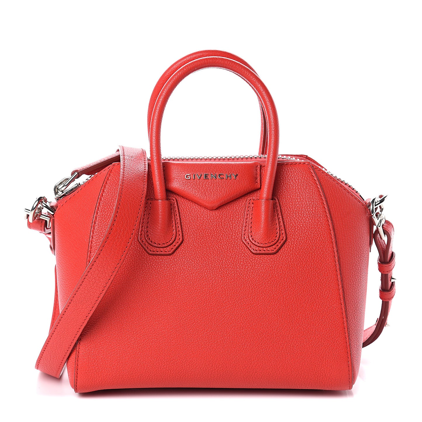 Sugar Goatskin Mini Antigona Medium Red