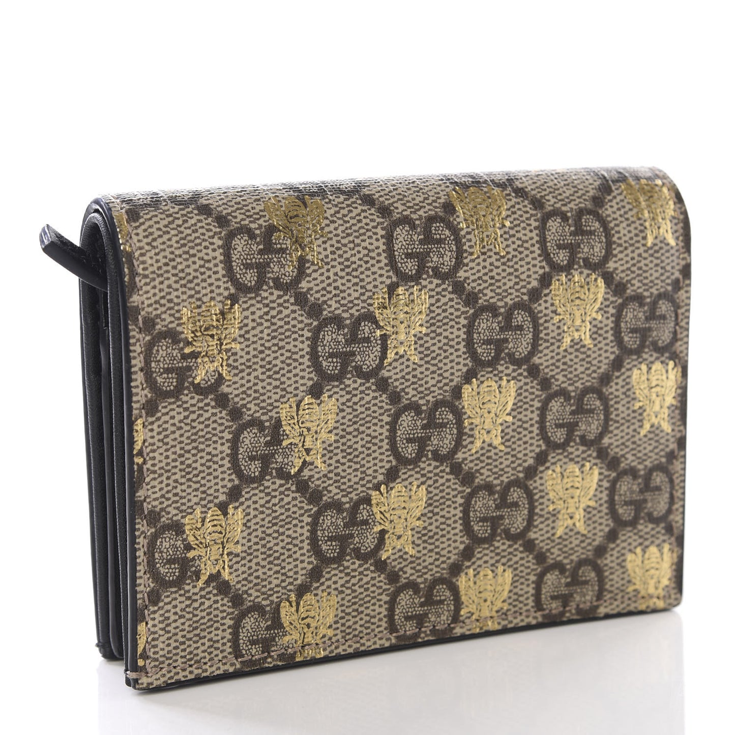GG Supreme Monogram Bee Print Card Case