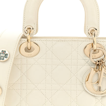 Christian Dior Lambskin Cannage Small Lucky Badges My Lady Dior White 8 of 17