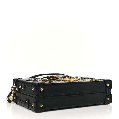 Louis Vuitton Calfskin Metal Monogram Petite Malle Black 4 of 10