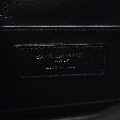 Saint Laurent Lambskin Matelasse Monogram Small Vicky Chain Bag Black 7 of 8