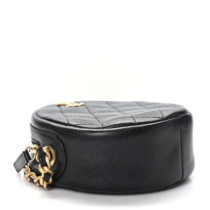 Chanel Caviar Quilted Small Round Bag With Chain Black 5 of 11