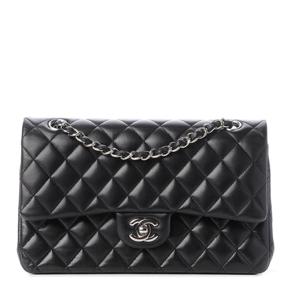 Chanel Lambskin Quilted Medium Double Flap Black 1 of 7