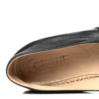Chanel Lambskin CC Espadrilles 38 Black 7 of 10
