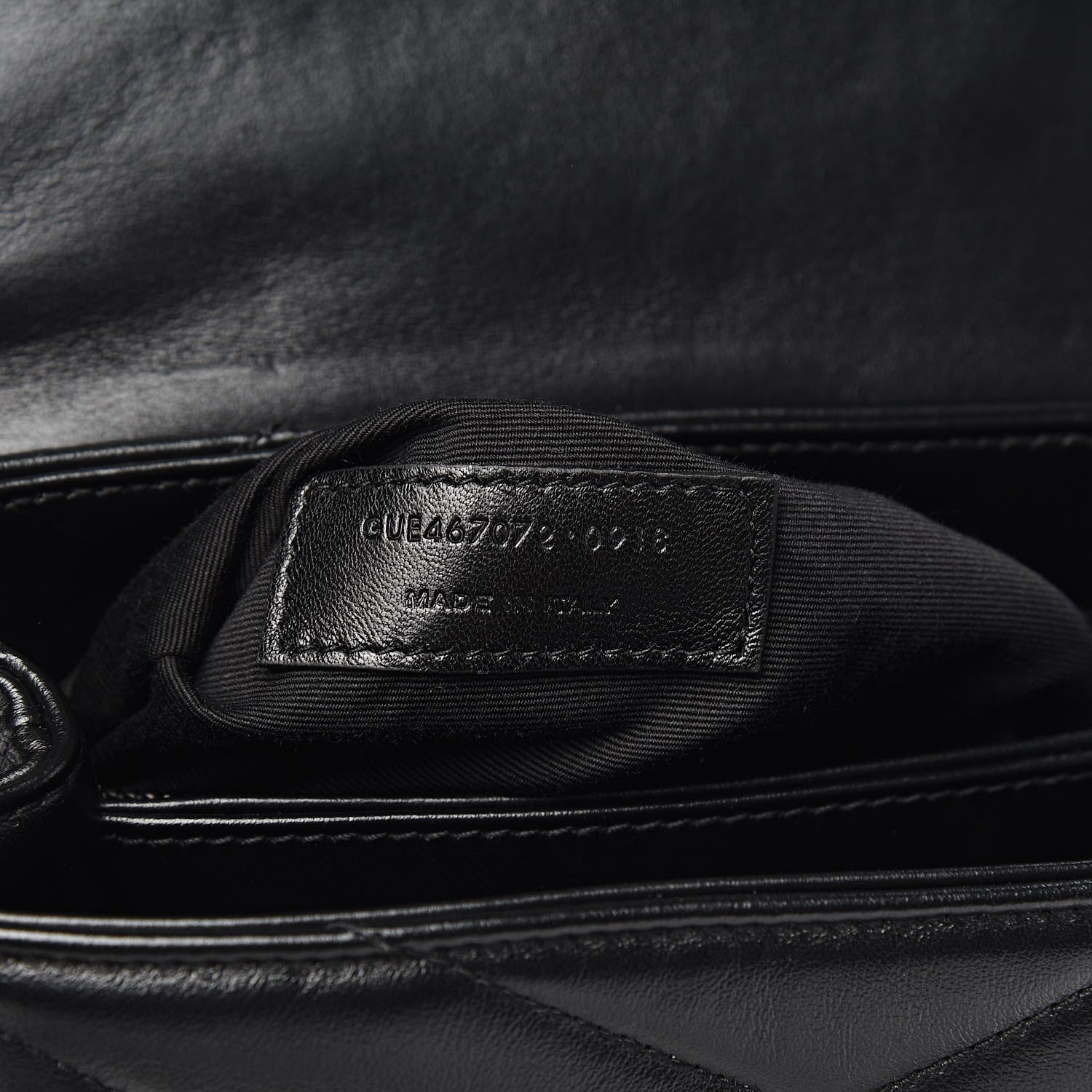 Saint Laurent Calfskin Y Quilted Monogram Toy Loulou Crossbody Bag Black 8 of 11