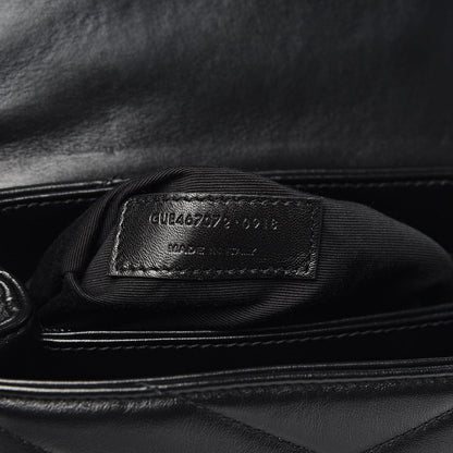 Saint Laurent Calfskin Y Quilted Monogram Toy Loulou Crossbody Bag Black 8 of 11