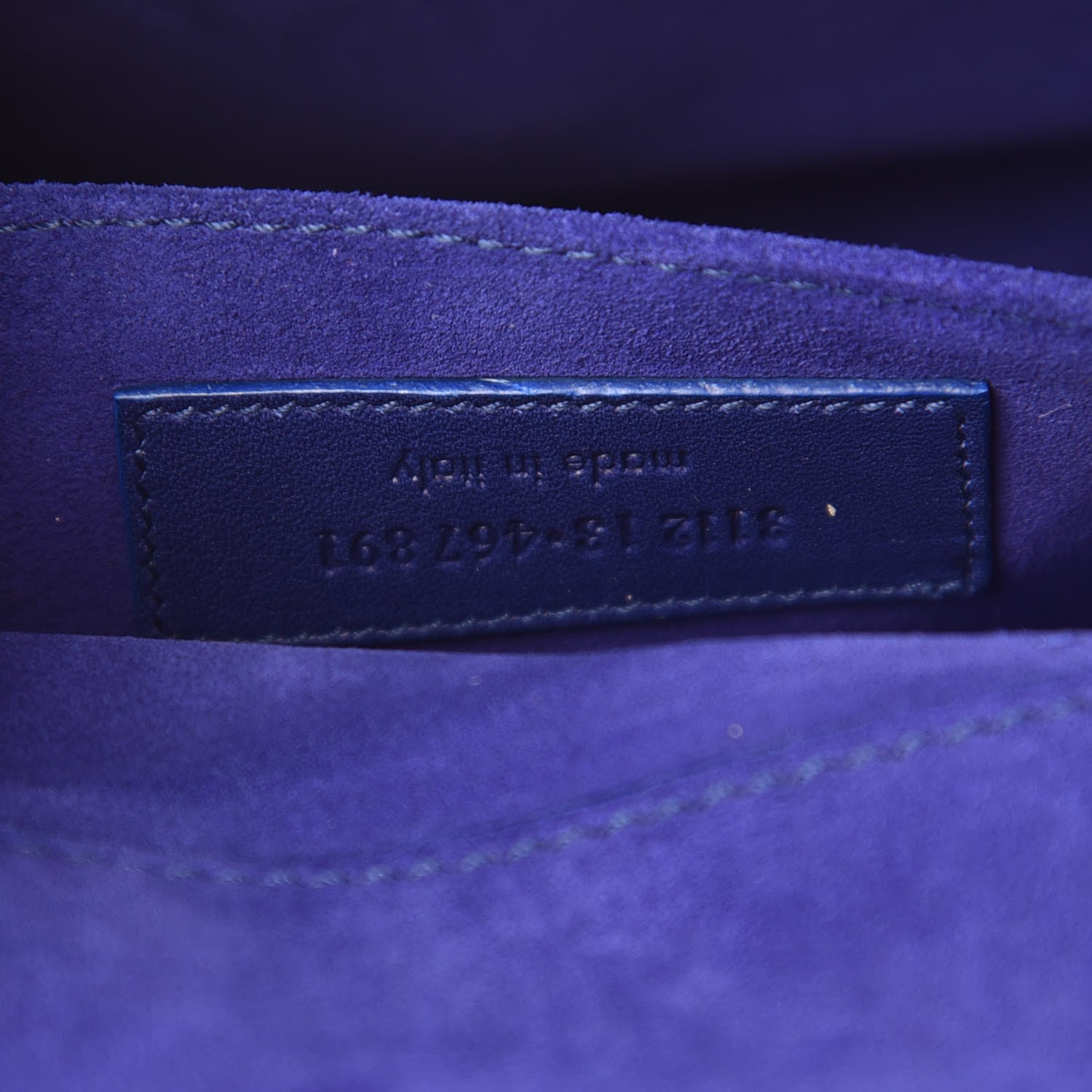 Saint Laurent Calfskin Classic Y Ligne Clutch Royal Blue 8 of 8