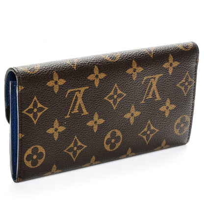 Louis Vuitton Monogram Emilie Wallet Blue 3 of 8