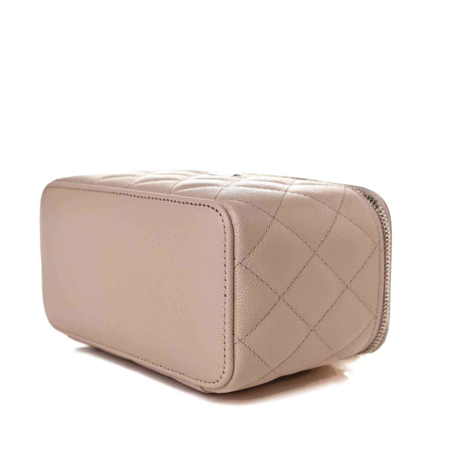 Chanel Caviar Quilted Small Vanity Case With Chain Light Beige 9 of 10