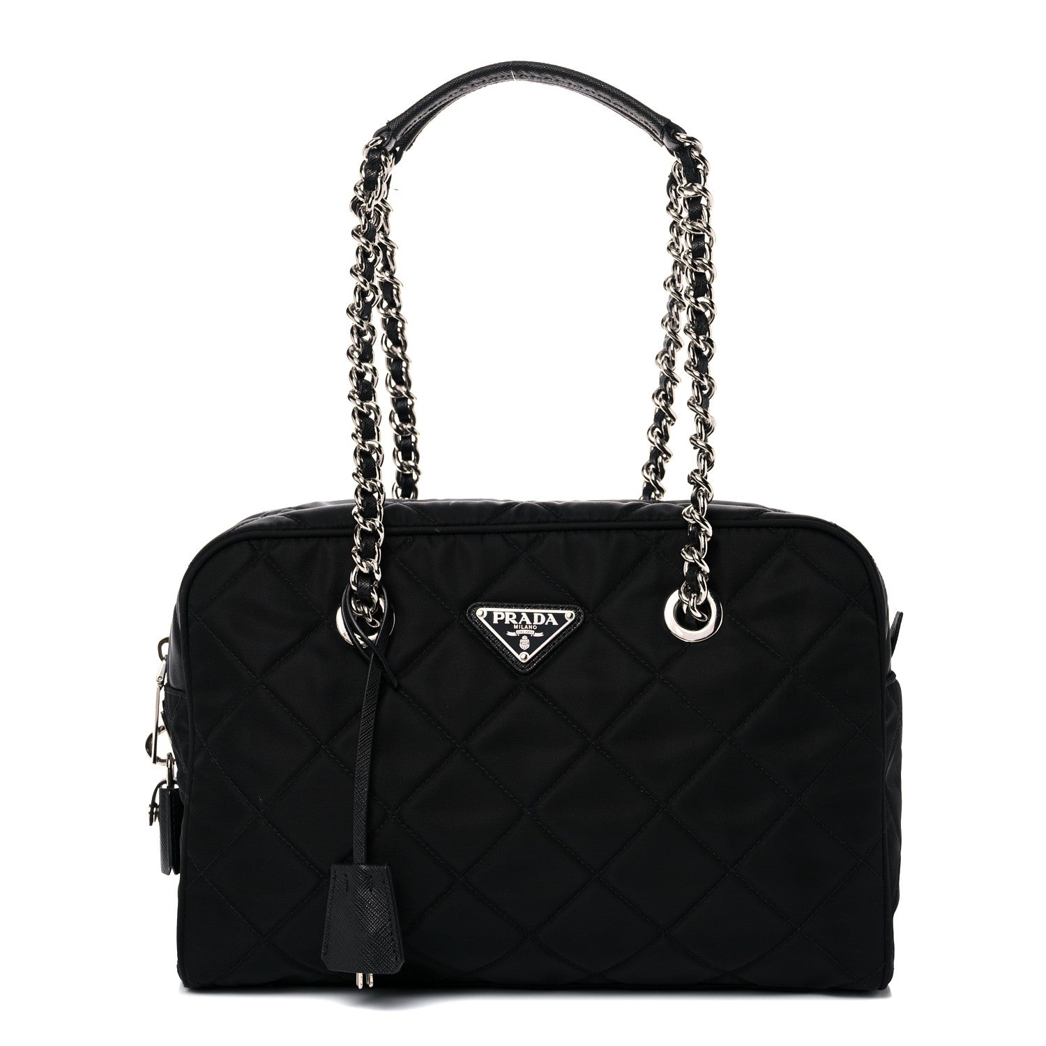 Prada Nylon Tessuto Impuntu Quilted Shoulder Bag Black 1 of 15
