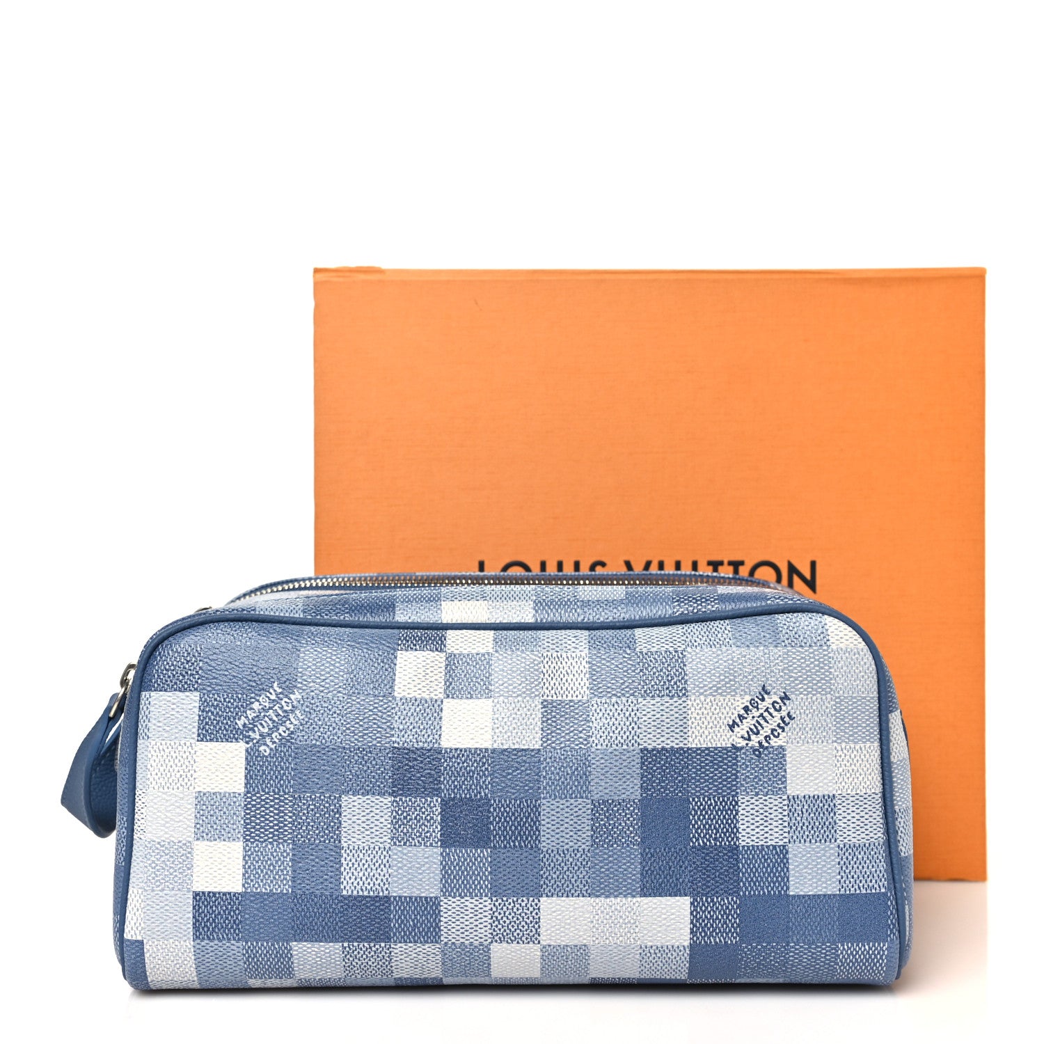 Louis Vuitton Damoflage Dopp Kit Toilet Pouch Denim Blue 10 of 10