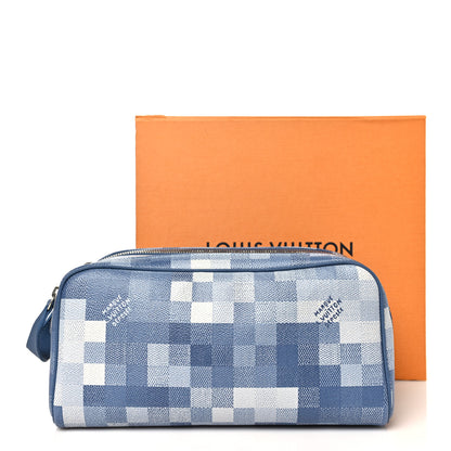 Louis Vuitton Damoflage Dopp Kit Toilet Pouch Denim Blue 10 of 10