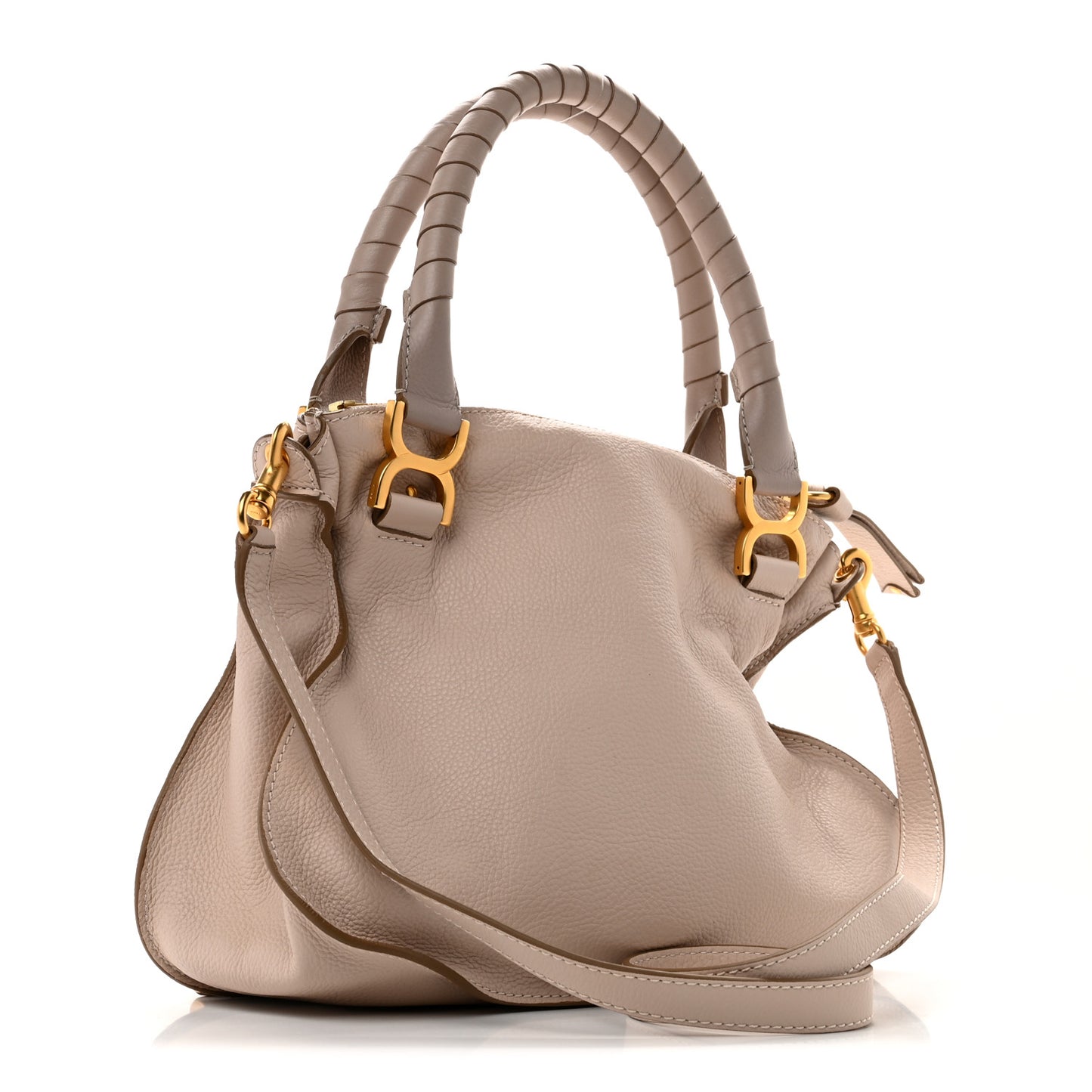 Calfskin Medium Marcie Satchel Nude Pink