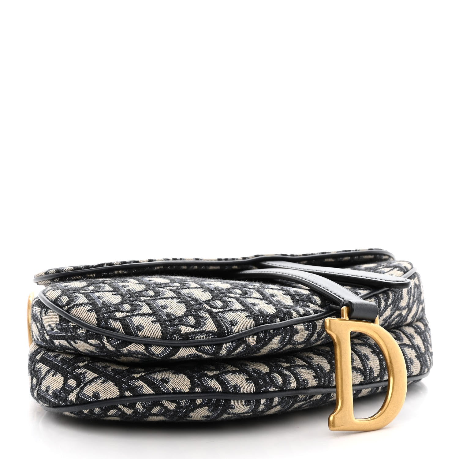Christian Dior Oblique Saddle Bag Blue 4 of 11