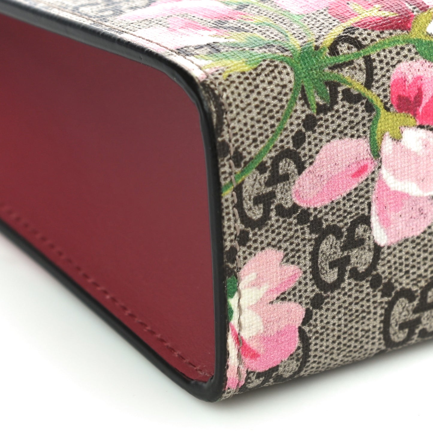 GG Supreme Monogram Blooms Large Cosmetic Case Beige Multicolor Dry Rose