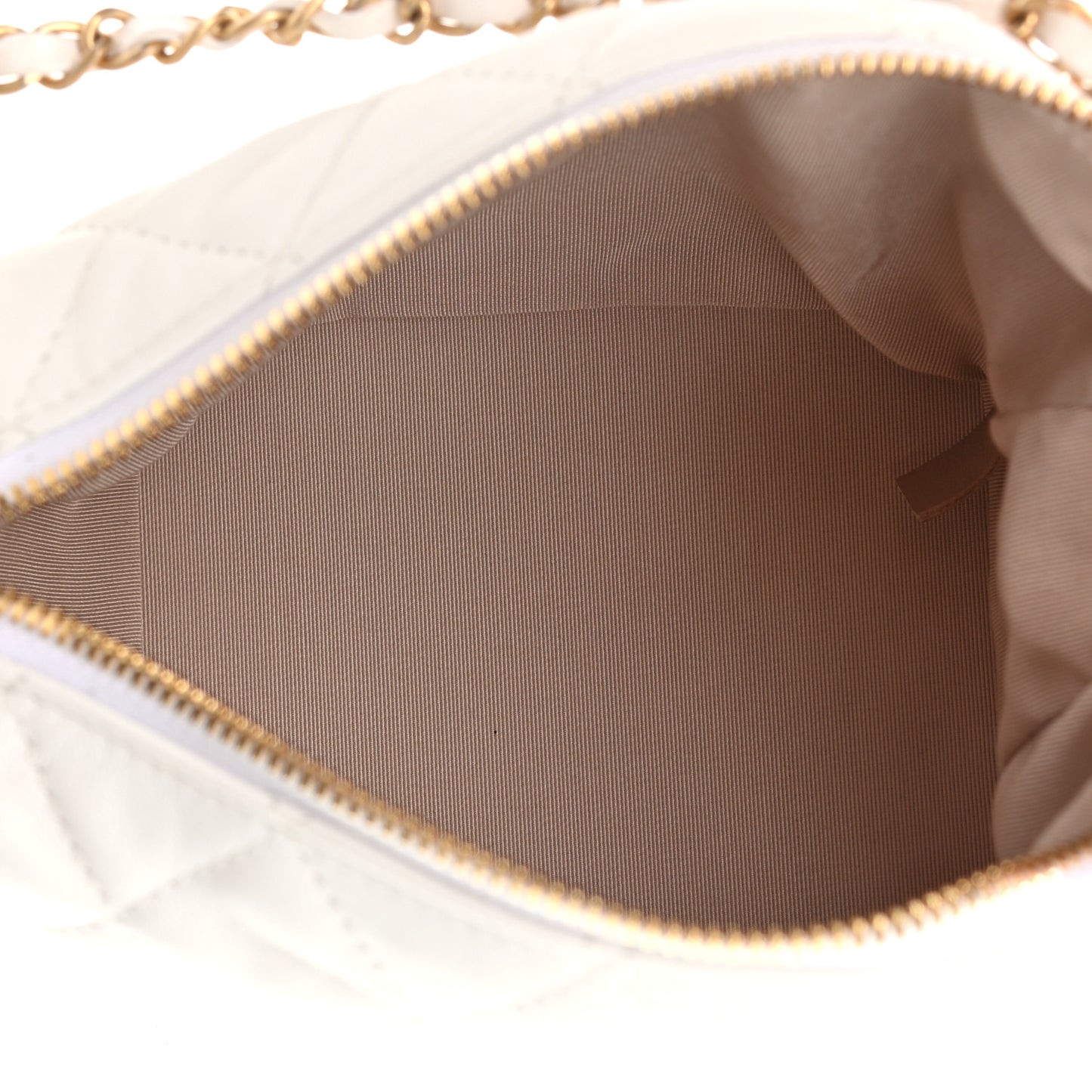 Lambskin Quilted Small Perfect Meeting Hobo White