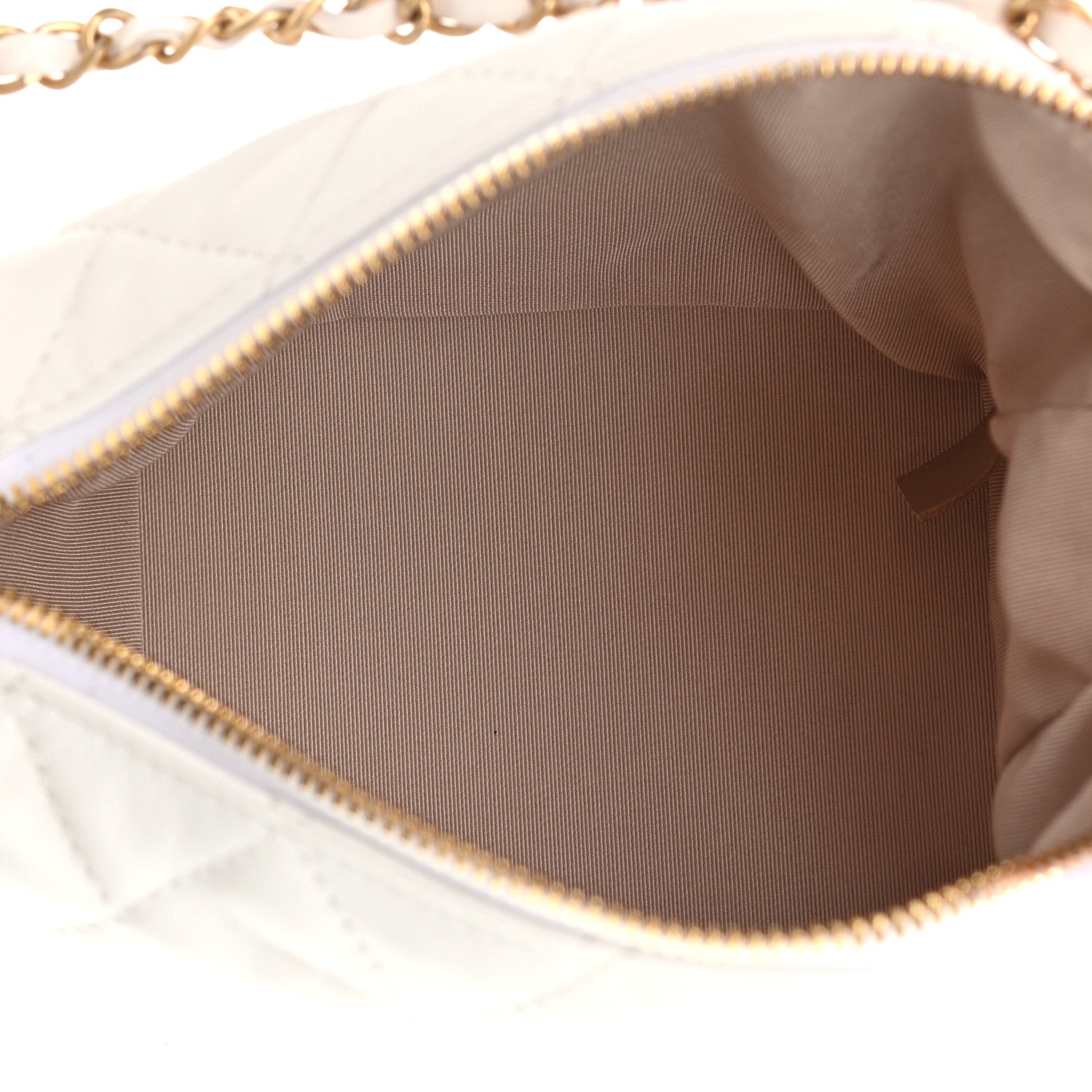 Chanel Lambskin Quilted Small Perfect Meeting Hobo White 5 of 10