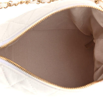 Chanel Lambskin Quilted Small Perfect Meeting Hobo White 5 of 10