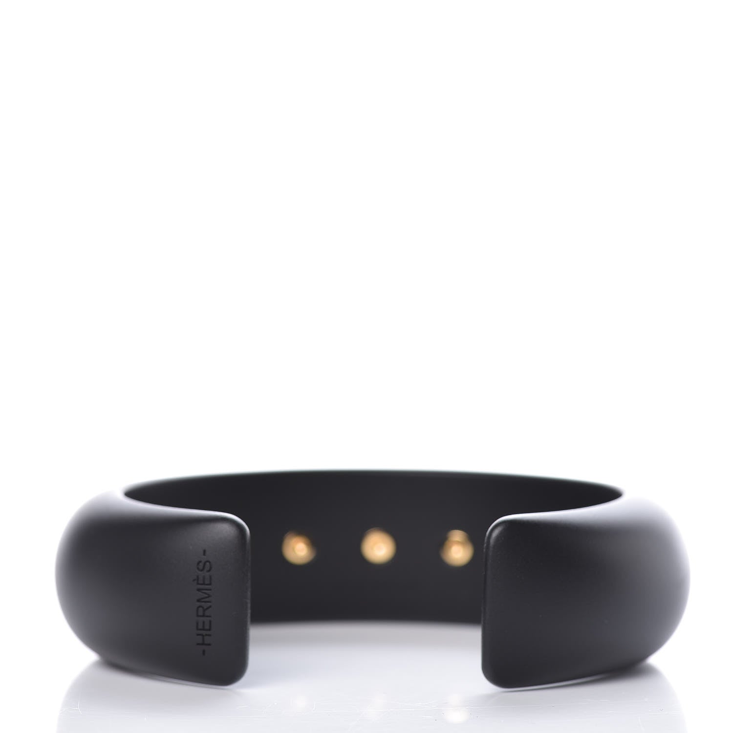 Hermes Pearwood Medor Fine Cuff S Bracelet Black 3 of 6