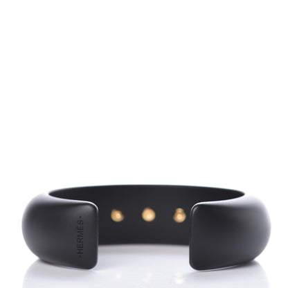 Hermes Pearwood Medor Fine Cuff S Bracelet Black 3 of 6